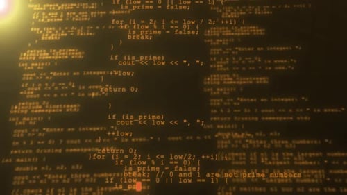 Code source de programmation, défilement de code numérique, arrière-plan abstrait, développement de logiciels