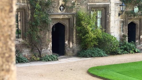 Casas residenciais antigas para acomodações em Worcester College, Oxford, Inglaterra. Tiro portátil