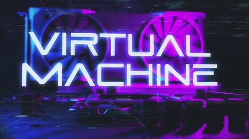 Futuristic Neon Technology Title Reveal on Circuit Board