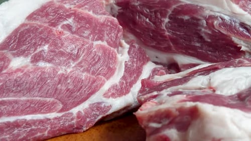 Raw Pork Meat with Fat