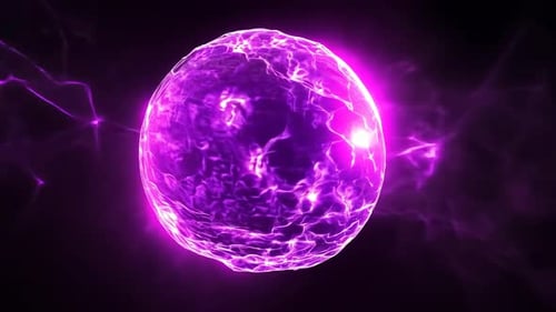 Pulsating Electric Plasma Orb Background Animation