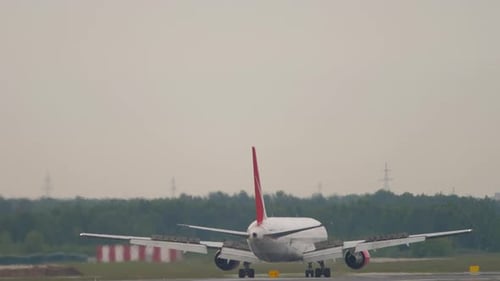 Wide Body Airliner Arriving