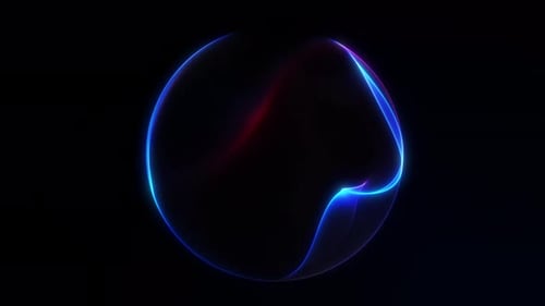 Abstract Neon Sphere Energy Loop Background