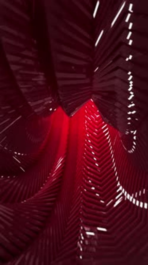 Vertical Video - Shiny Red Futuristic Tunnel Background