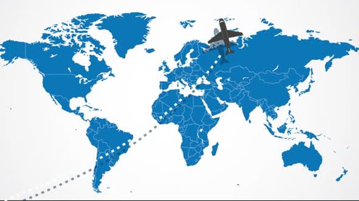 Plane Path Animation, Backgrounds Motion Graphics ft. airplane & travel ...