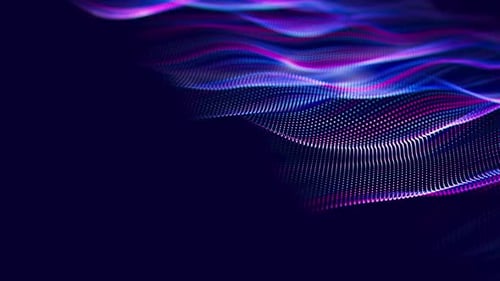 Tecnología futurista Wave Motion con DOF poco profundo Concepto de ciberespacio digital Onda abstracta con