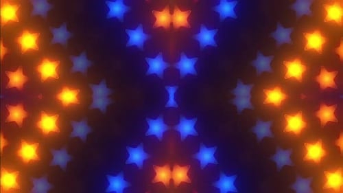 Abstract Glowing Star Kaleidoscope Pattern