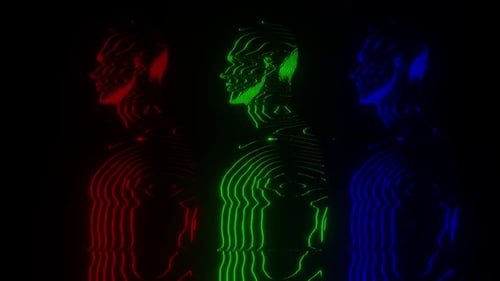 Estructura alámbrica de modulación del torso humanoide