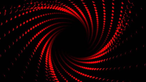 Red Spiral Of Balls Background Vj Loop In HD