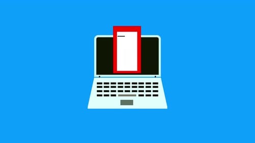 Animated Flat Design Laptop Checklist