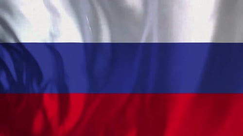 Dynamic Waving Russian Flag Animation