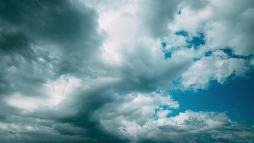 Majestic Time Lapse of Clouds Moving Across Sky