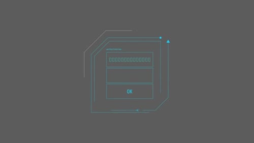 HUD Element Password Entry Window for Authorization