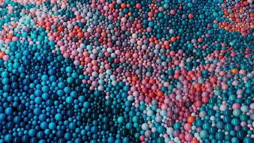 Vibrant Abstract Spheres Wave Motion Background Animation