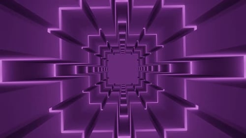 Rotating square tunnel with flashing end
