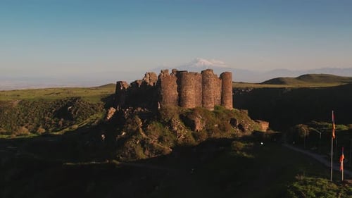 Vue aérienne des monuments de l'Arménie à