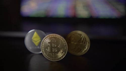 Cryptocurrency Coins Bitcoin Ethereum and Cardano