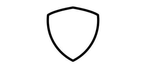 Animated Shield Security Icon – Minimalist Protection Motion