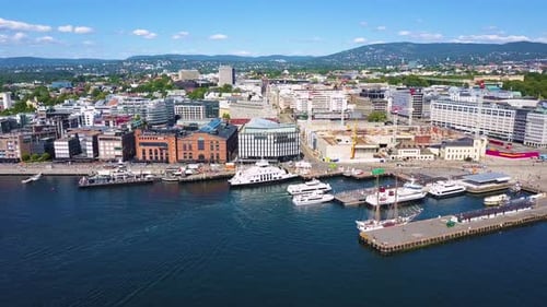 Aker Brygge Aerial View Oslo