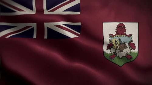 Bermuda National Flag Waving Seamlessly Realistic