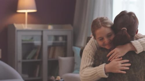 Soldier Returns Home, Child Gives Affectionate Hug