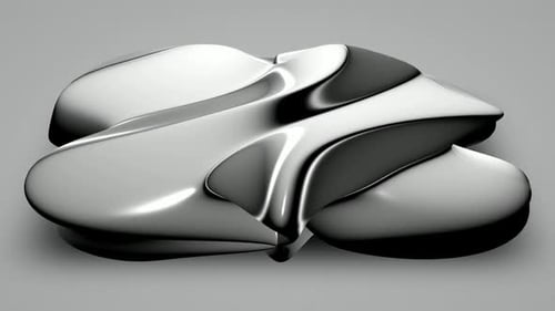 Abstract Fluid Morphing 3D Shape Animation Loop