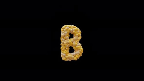 Organic Corn Kernel Letter B Formation Reveal