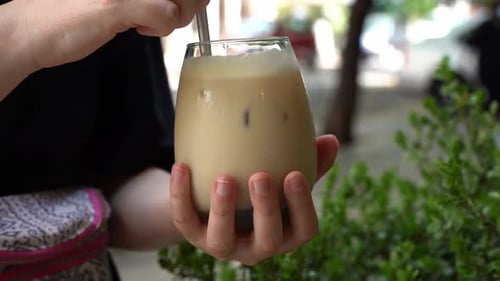 Cold Coffee Drink in a Glass