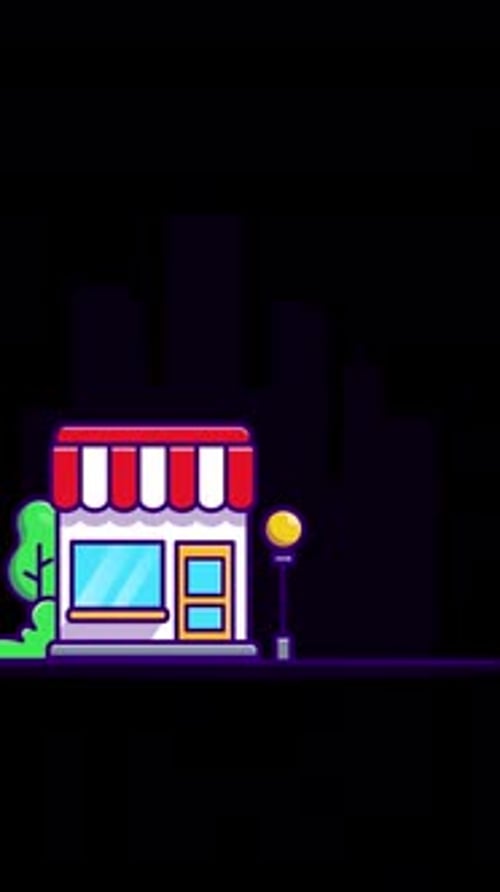 Online Shopping Shipping Delivery Truck On Alpha Channel Vertical