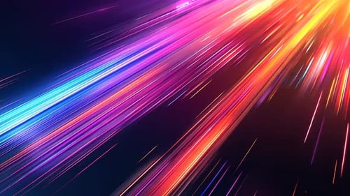 Abstract vibrant light streaks radiating outwards