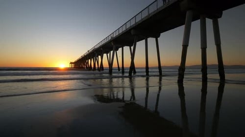 La Beach Sunset Tracking Shot