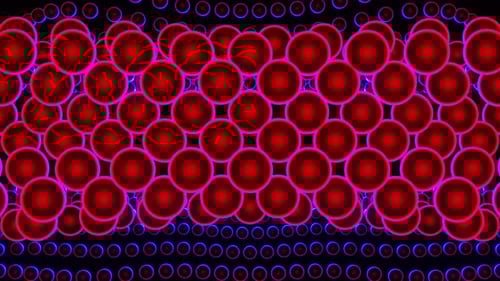 Wave of Neon Balloons in a Seamless Loop