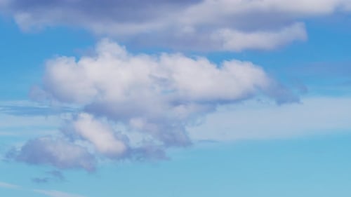 Timelapse with Cumulus Clouds Flying High in a Beautiful Blue Sky Nature Before the Storm Weather