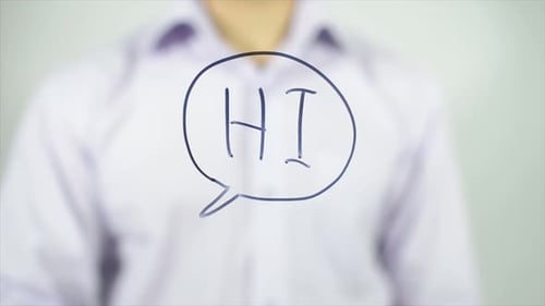 Hi, Writing on Screen