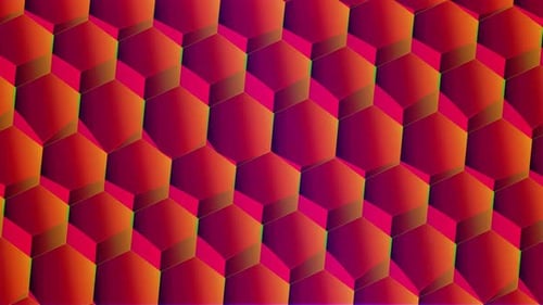 Dynamic Vibrant Hexagon Grid Motion Background