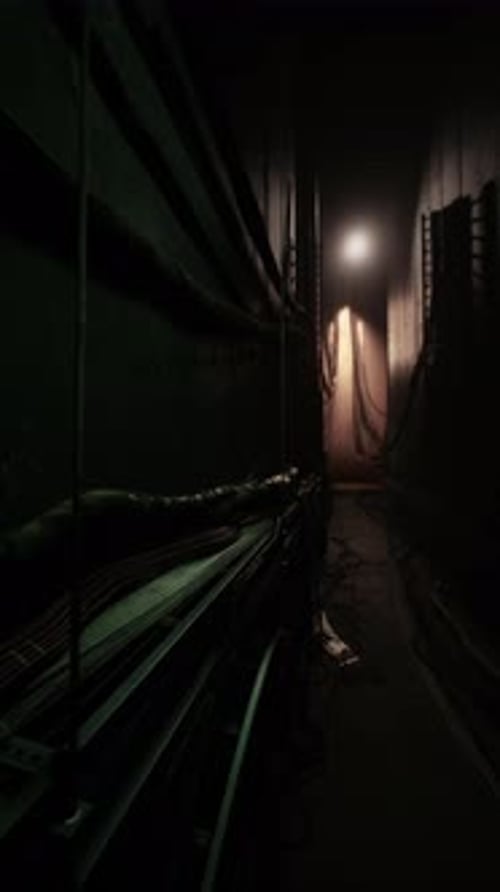 Dark Hallway With Light at End
