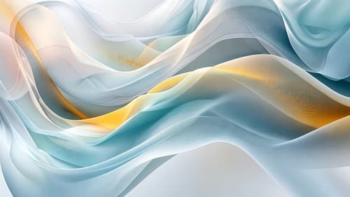 Fluid abstract design with soft pastel and gold accents