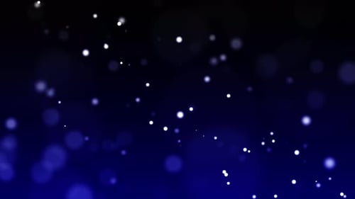 Floating Blue Particles Background with Bokeh Effect