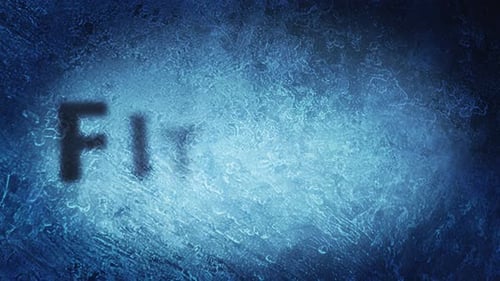 Icy Blue Frost Text Reveal Animation