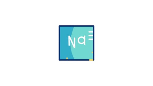 Flat Design Sodium Element Icon Animation