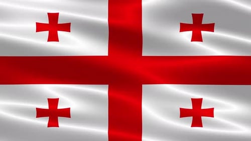 Realistic Waving Flag of Georgia Animation