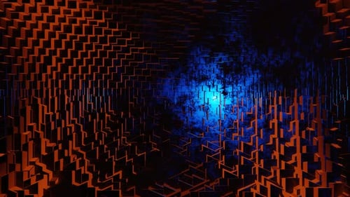 Abstract Motions Orange And Blue Vj Loop