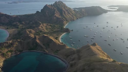 Aerial view of Padar island, Komodo National Park, Indonesia