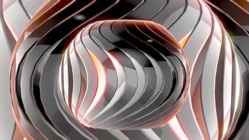Animated Abstract Metallic Sphere Loop Background