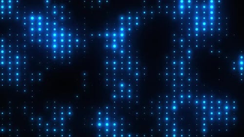 Abstract Blue Grid Lights Digital Background