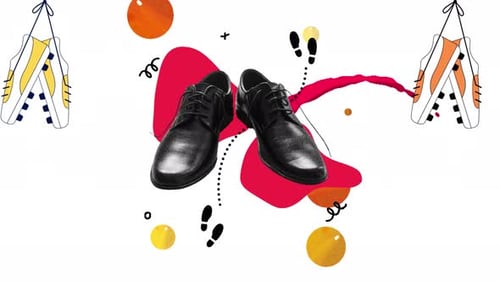 Das Schulschuh-Design auf weißem Hintergrund