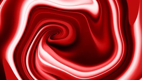 Abstract Red and White Fluid Swirl Looping Background