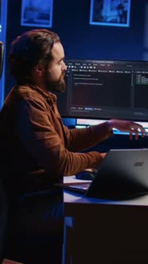 IT Expert Complaining While Solving Coding Project Tasks Suffering From Burnout
