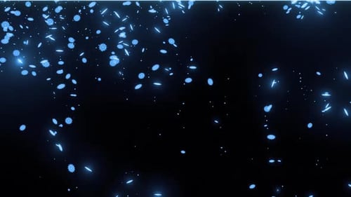 Abstract Blue Glowing Winter Particle Background