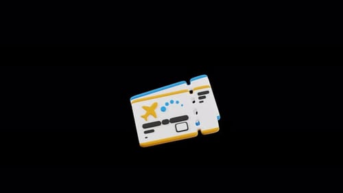 Animated 3D Flight Tickets Reveal